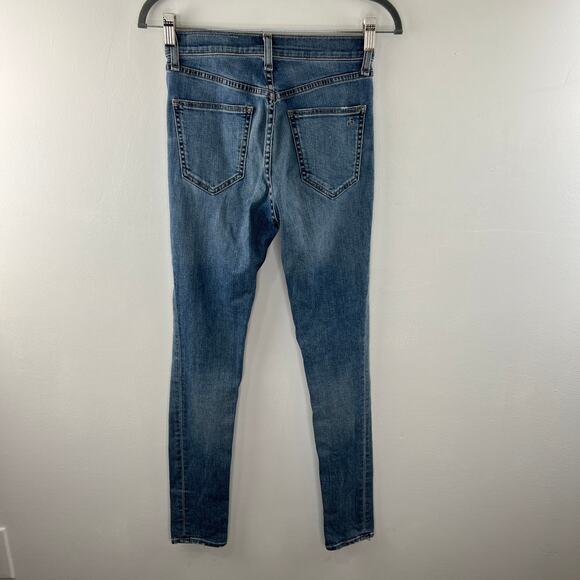 Rag & Bone Dive Jeans Denim Freemont Wash Cotton Blend High Rise Skinny Size 26 - Picture 6 of 9